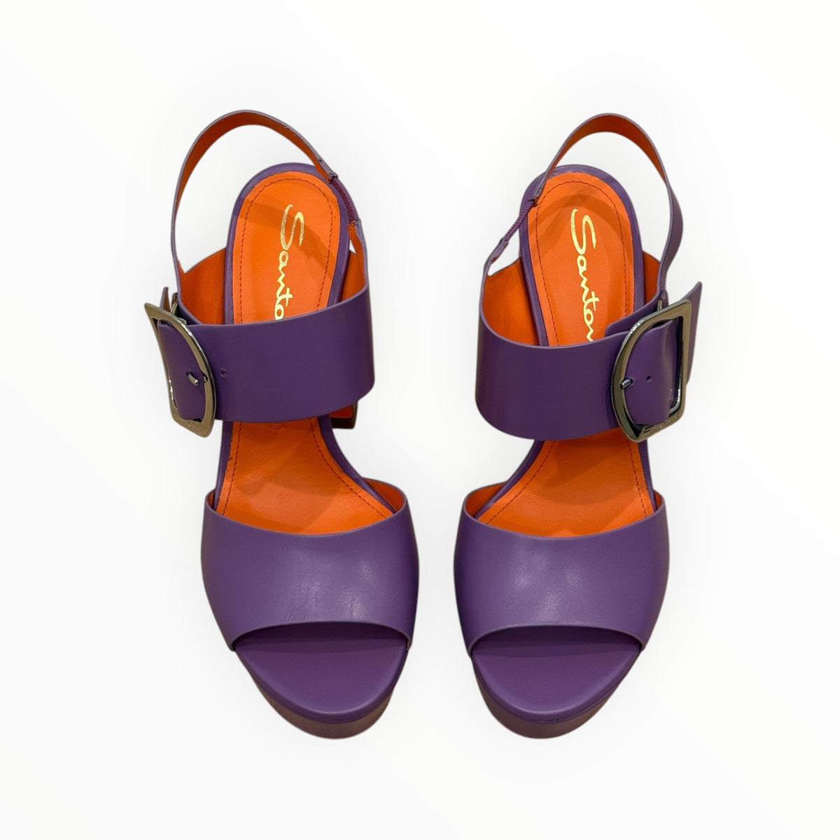 Santoni Bruxel Platform Sandal - Violet