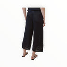 Bella Dahl Crop Wide Leg Crochet Pant - Black