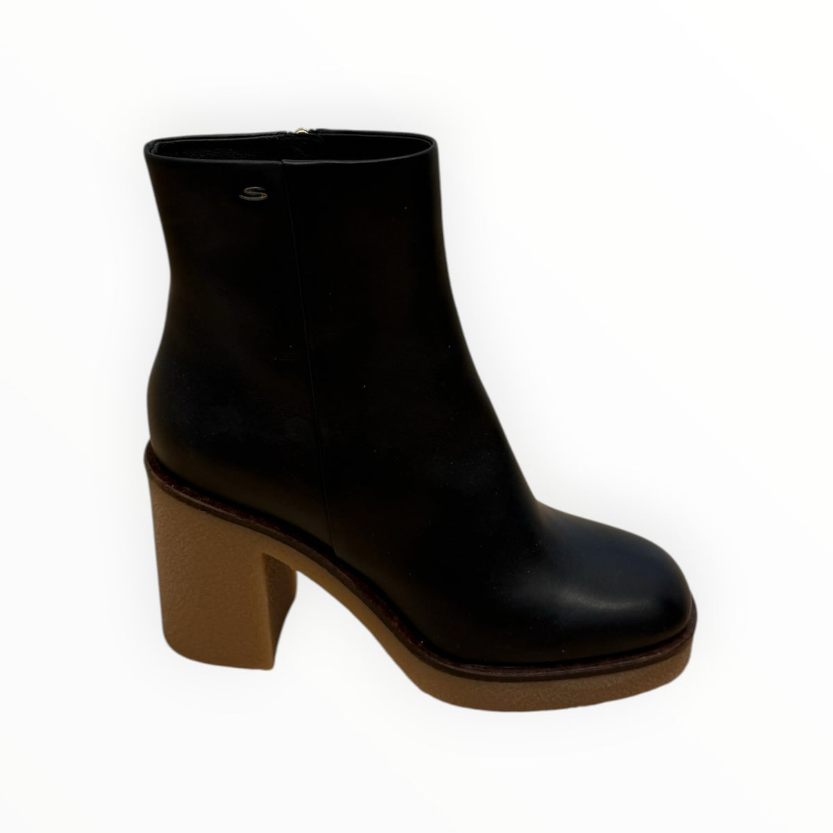Santoni Harolyn Leather Short Boot - Black