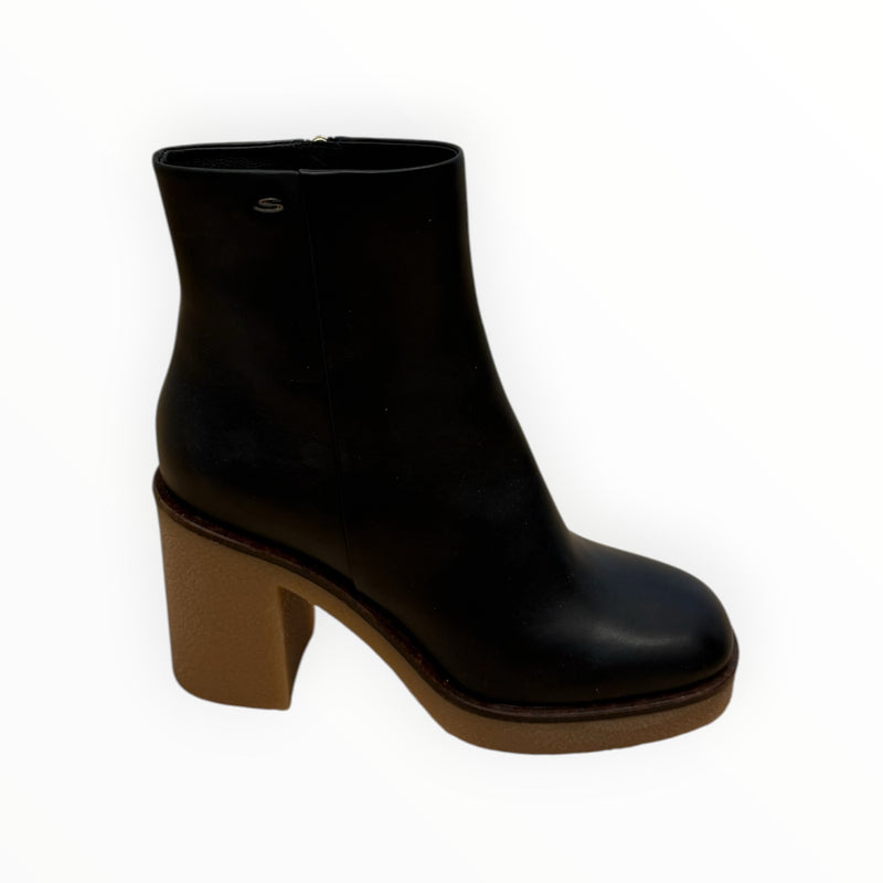 Santoni Harolyn Leather Short Boot - Black