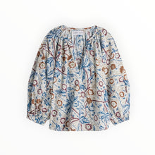 Apiece Apart Nele Lantern Sleeve Top - Earthly Delights Batik