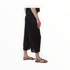 Bella Dahl Crop Wide Leg Crochet Pant - Black