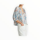 Apiece Apart Nele Lantern Sleeve Top - Earthly Delights Batik