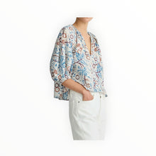 Apiece Apart Nele Lantern Sleeve Top - Earthly Delights Batik