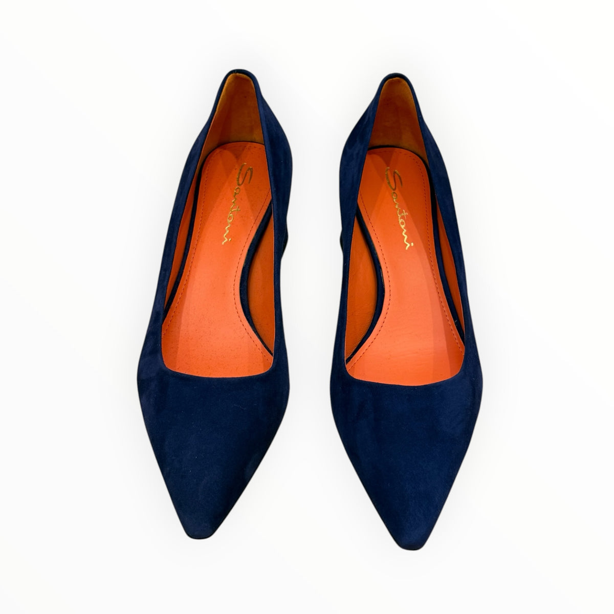 Santoni Firmly Suede Pump 50mm - Blue