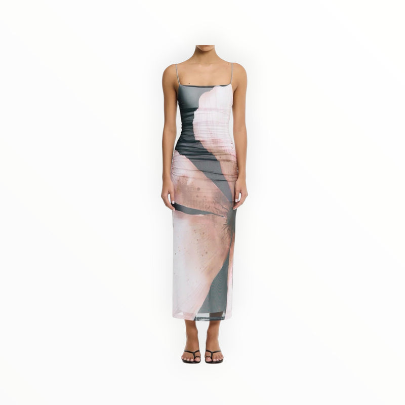 Significant Other Verona Dress - Charcoal Petal Garden