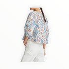 Apiece Apart Nele Lantern Sleeve Top - Earthly Delights Batik