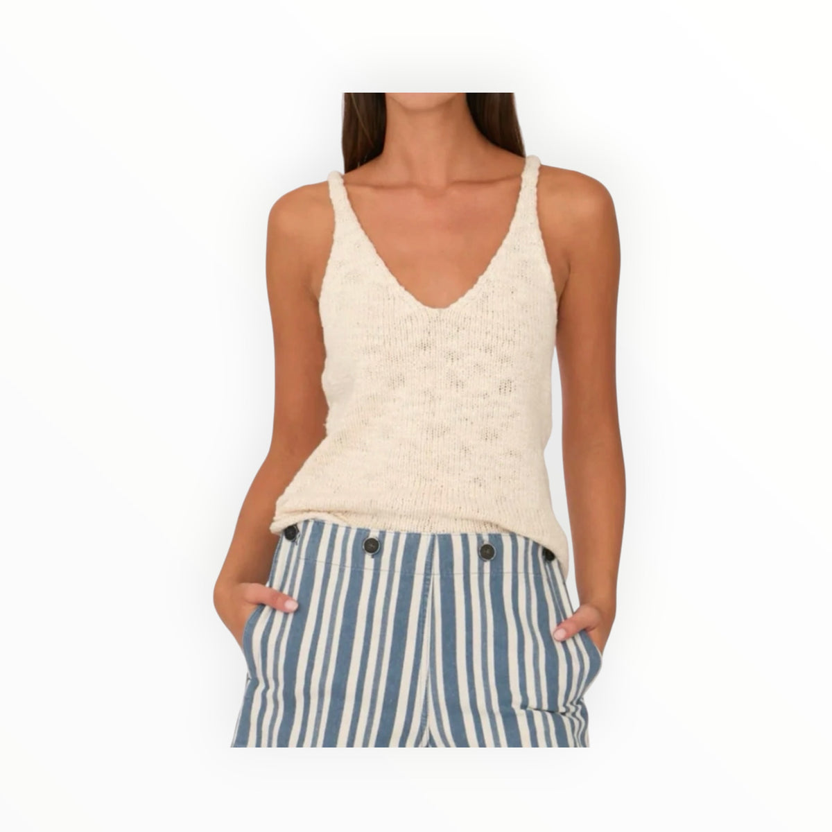 Secular Tank Sweater - Ivory
