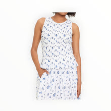 Michael Stars Marsha Smocked Floral Tank - Blue Ribbon Floral