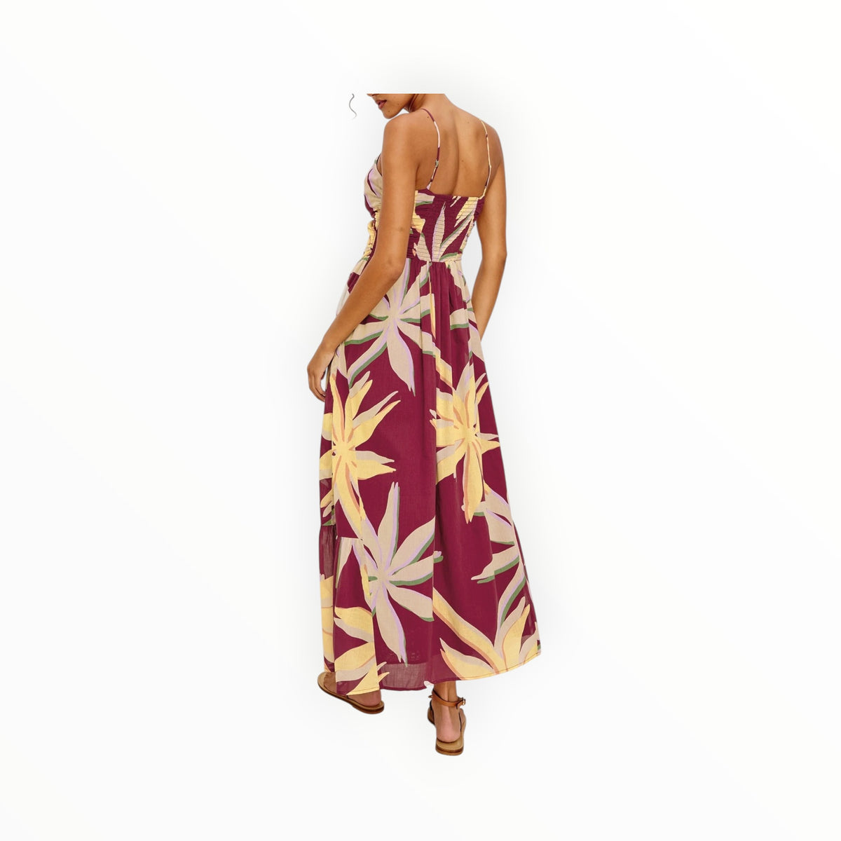 Rails Palm Dress - Red Palma