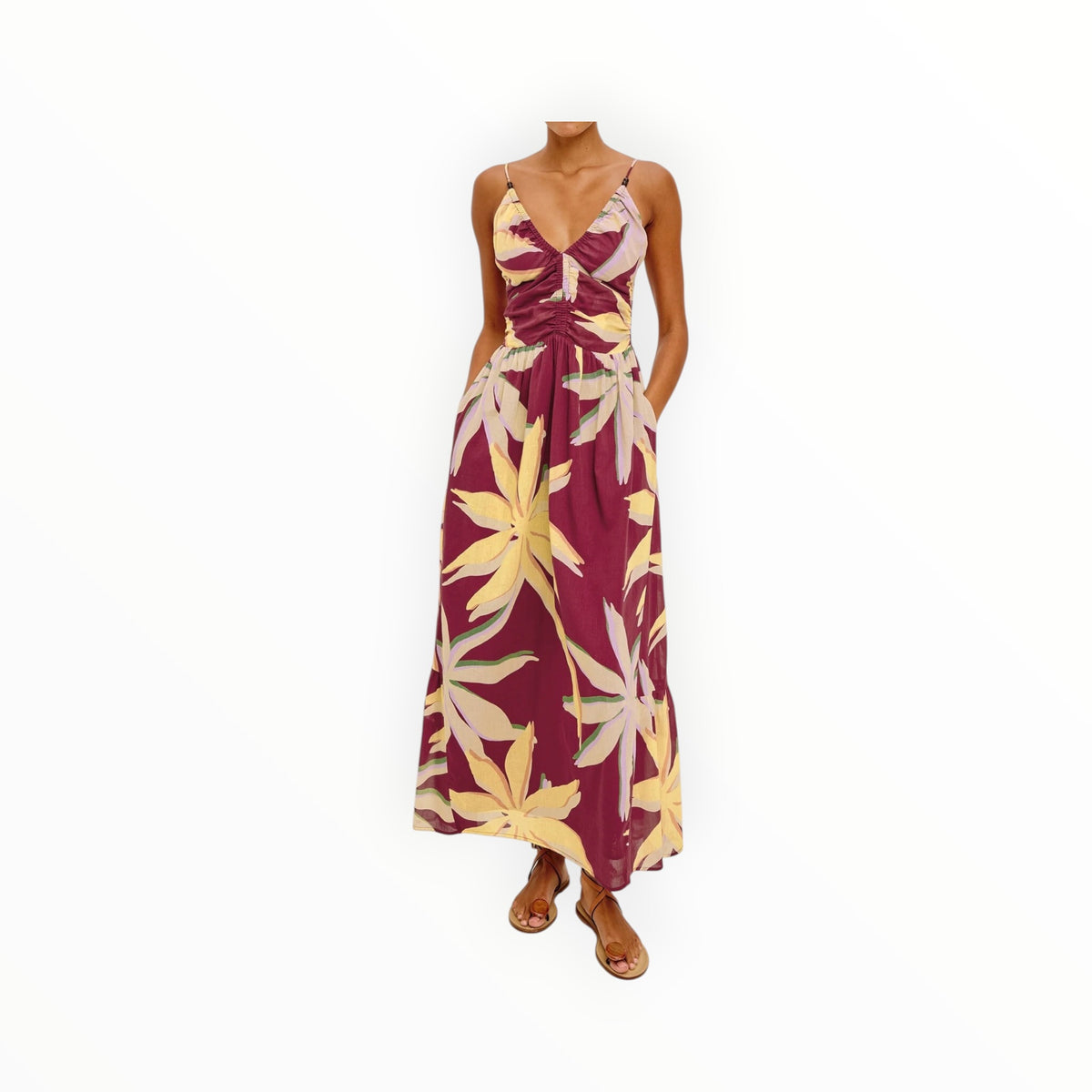 Rails Palm Dress - Red Palma