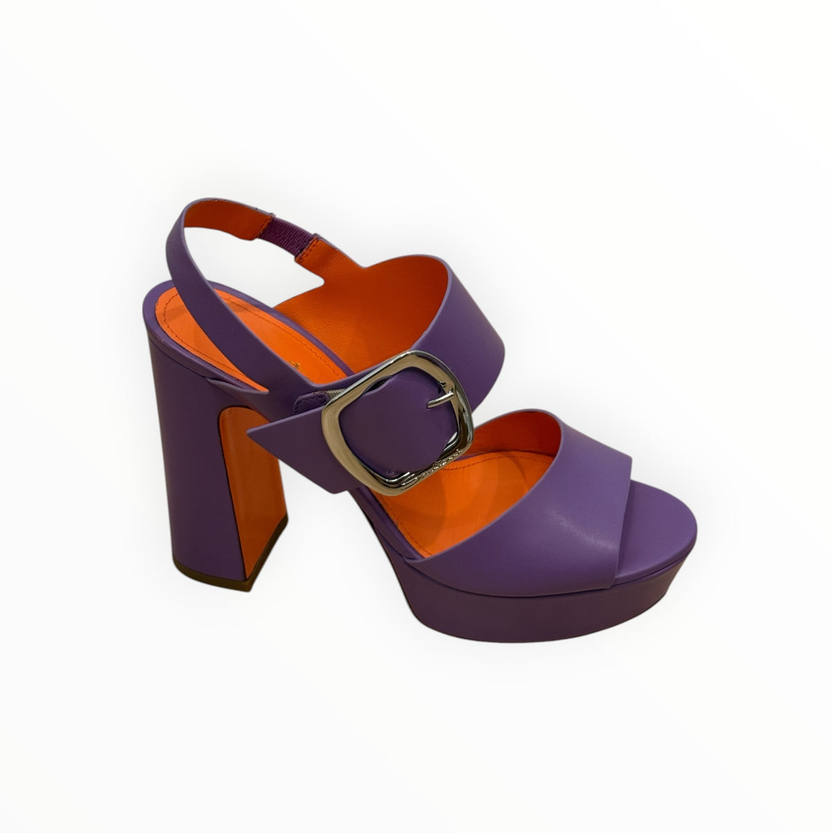 Santoni Bruxel Platform Sandal - Violet