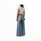 LE JEAN Joss Wide Leg Fray Outseam - Forget Me Not