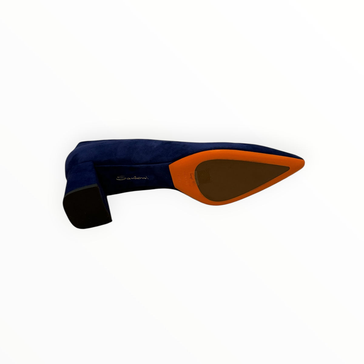 Santoni Firmly Suede Pump 50mm - Blue