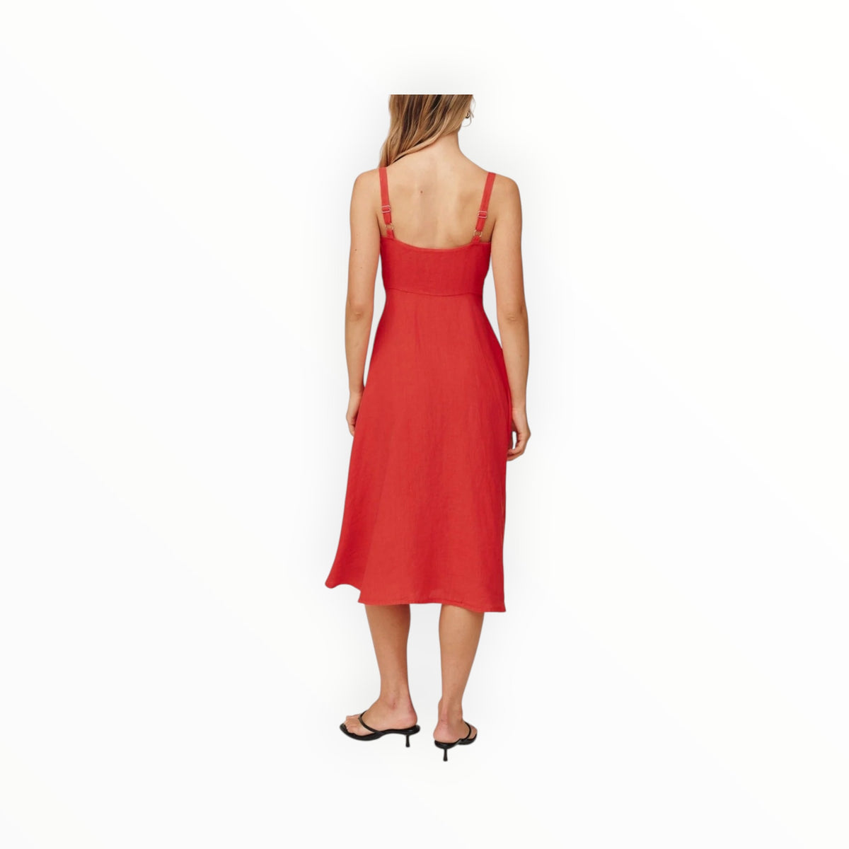 Bella Dahl Apron Midi Dress - Scarlet Sand
