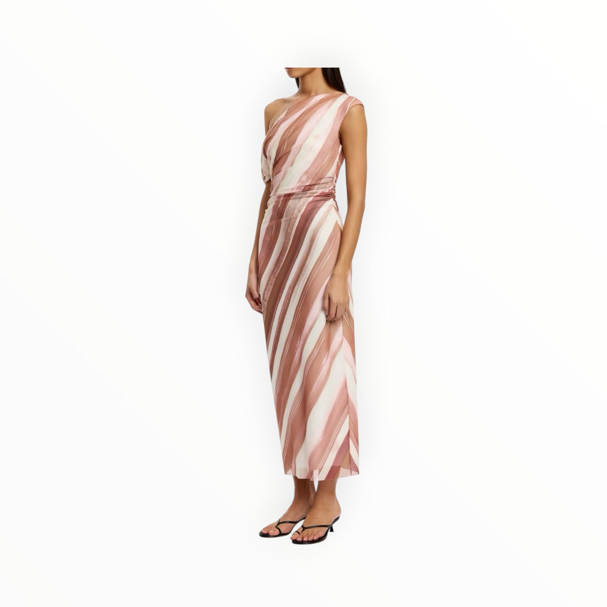Significant Other Drew Midi Dress - Carob Stripe