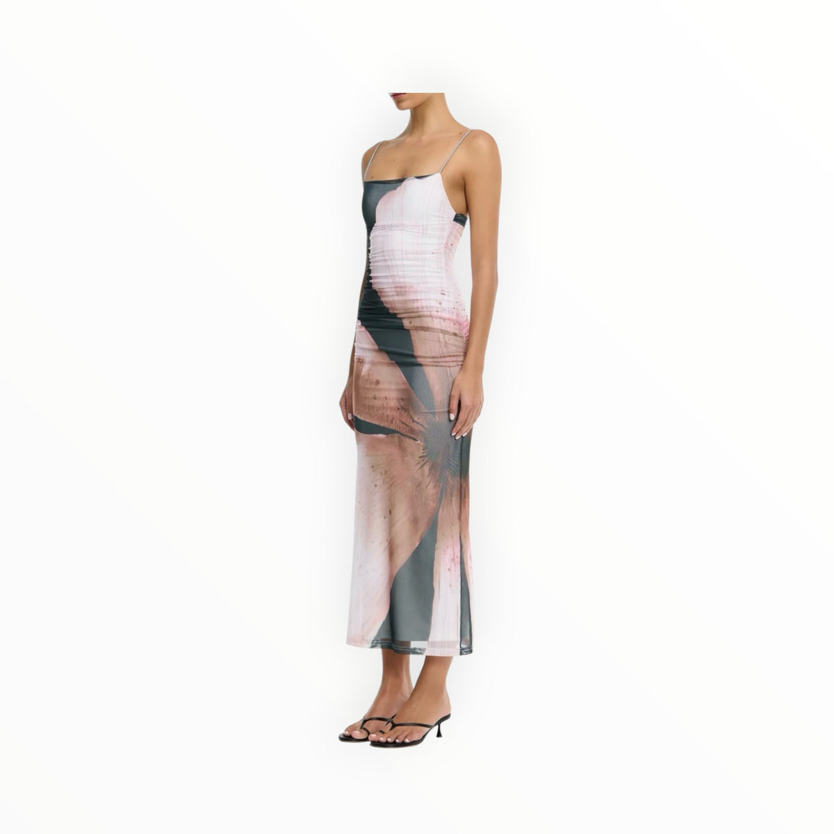 Significant Other Verona Dress - Charcoal Petal Garden